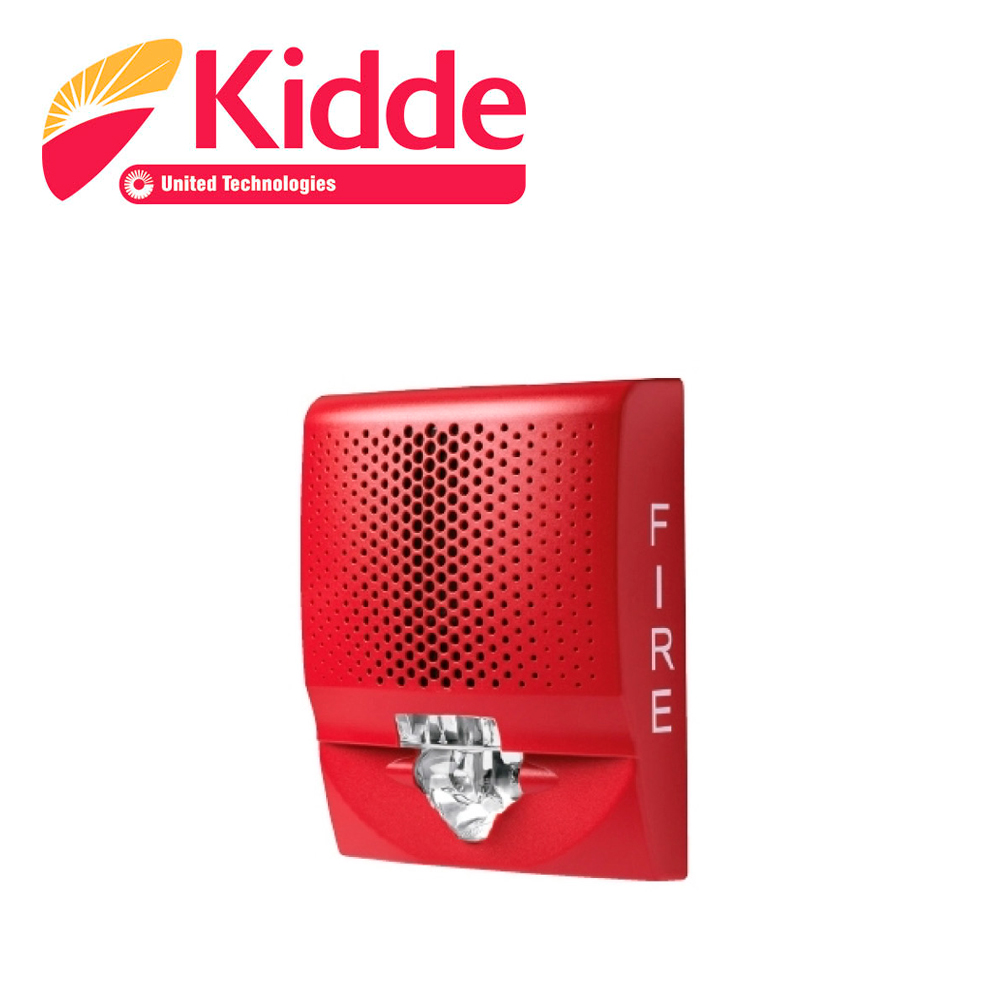 ALTAVOZ DE PARED / LUZ ESTROBOSCOPICA KIDDE G4SVRF, 15-110cd, ROJO, ALTA FIDELIDAD 520HZ / SALIDA DE AUDIO DE 90dBA / COMPATIBLE CON PANEL DE AUDIO ANS25MDR2 / REQUIERE BASE DE MONTAJE GRSW-10 (NO INCLUIDA).